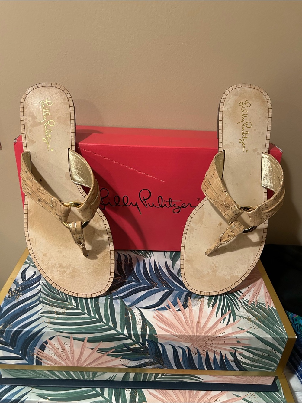 Lilly Pulitzer McKim Natural Sandal Size 7